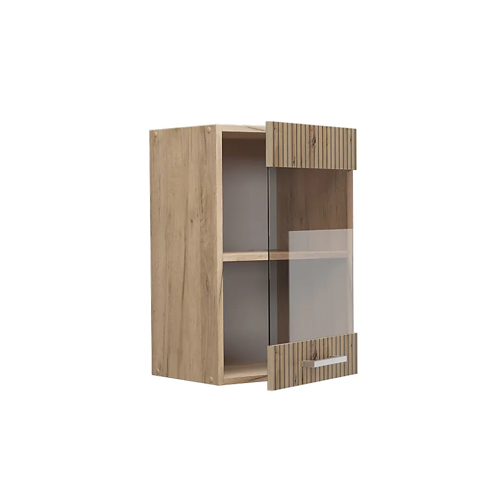 Vicco Meuble de cuisine haut vitré Chêne Artisan 40cm