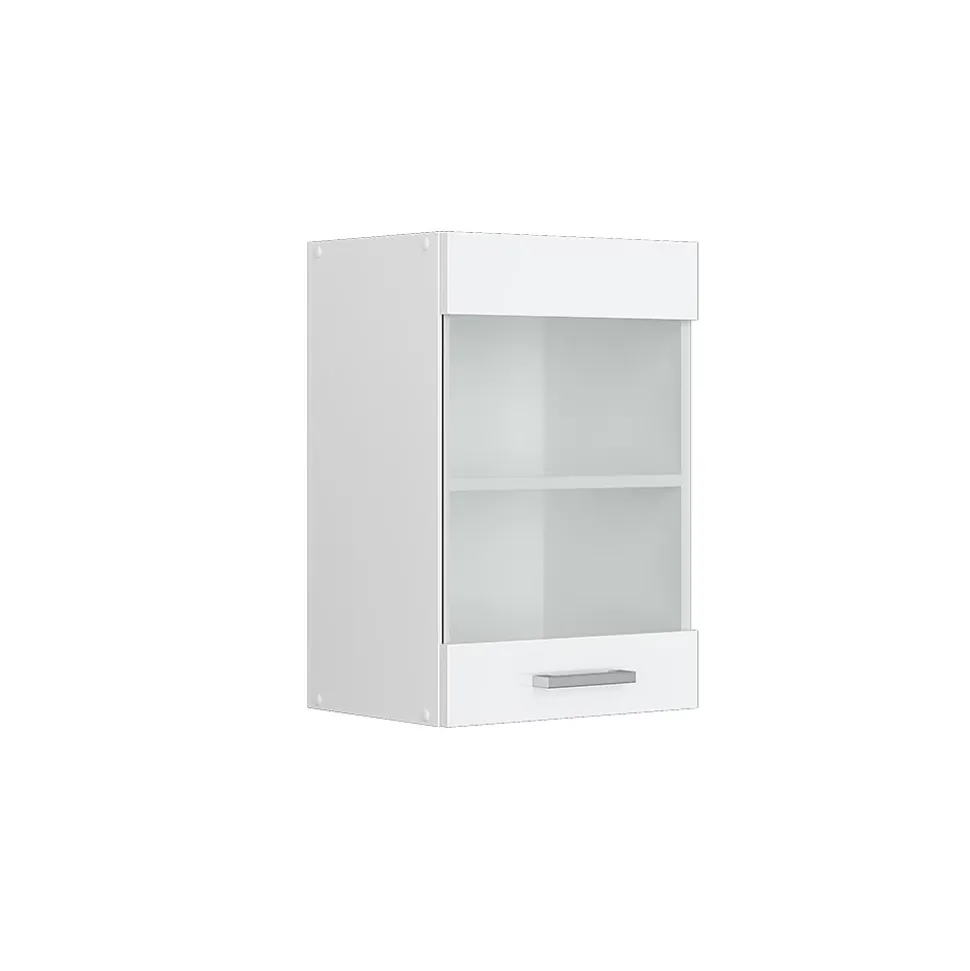 Vicco Meuble de cuisine haut vitré Blanc Haute brillance 40cm