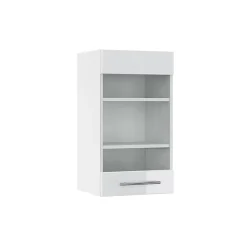 Vicco Meuble de cuisine haut vitré Blanc Haute brillance 40cm