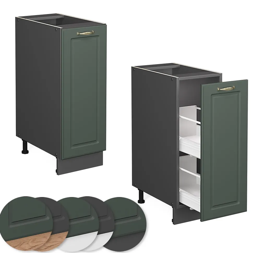 Vicco Meuble de cuisine Vert Or Campagne 30cm sans PT