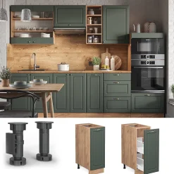 Vicco Meuble de cuisine Vert Or Campagne 30cm sans PT