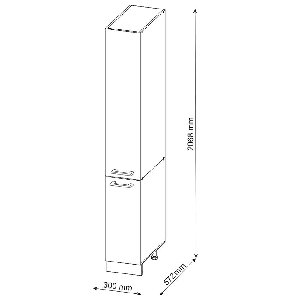 Vicco Meuble haute de cuisine Blanc Haute brillance 30cm
