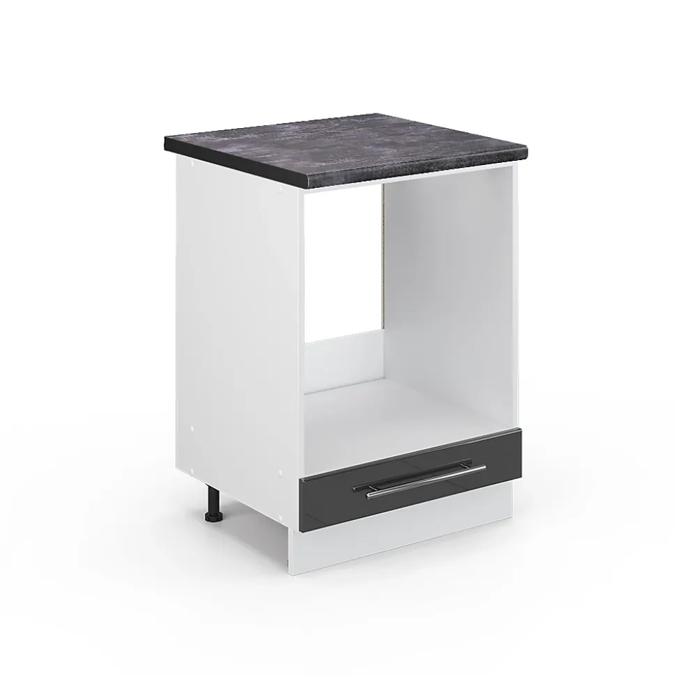 Vicco Meuble pour four Anthracite Haute brillance 60cm , PT Anthracite