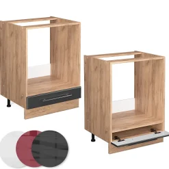 Vicco Meuble pour four Anthracite Haute brillance 60cm sans PT