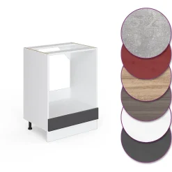 Vicco Meuble pour four Anthracite Haute brillance 60cm sans PT