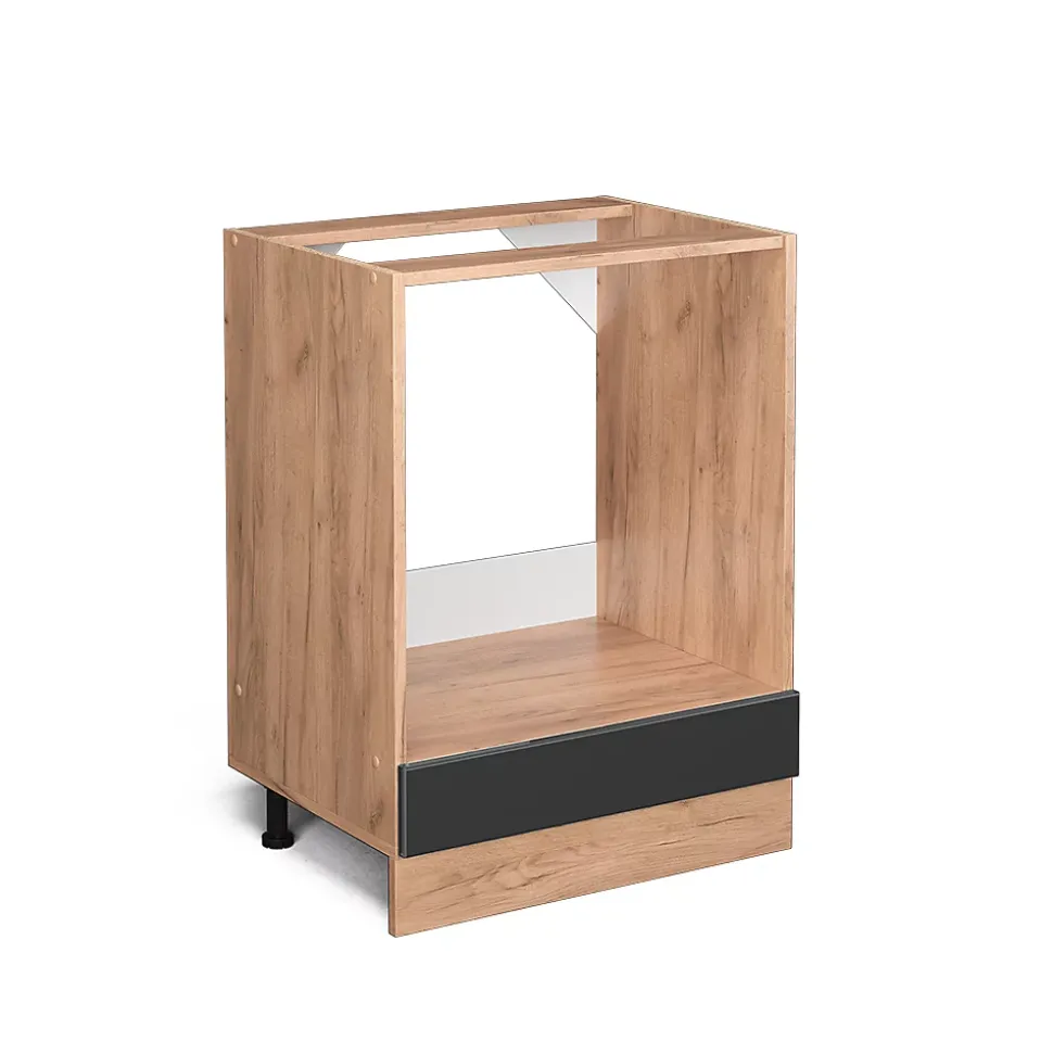 Vicco Meuble pour four Anthracite Haute brillance 60cm sans PT