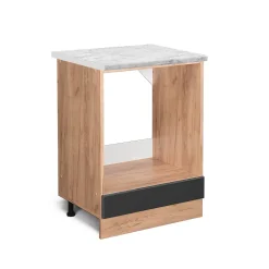 Vicco Meuble pour four Anthracite Haute brillance 60cm PT Marbre