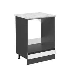 Vicco Meuble pour four Blanc 60cm PT Marbre