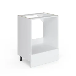 Vicco Meuble pour four Blanc Haute brillance 60cm , PT Chêne