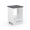Vicco Meuble pour four Blanc Haute brillance 60cm , PT Anthracite