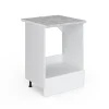 Vicco Meuble pour four Blanc Haute brillance 60cm , PT Marbre
