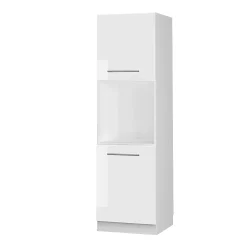 Vicco Meuble pour four Blanc Haute brillance 60cm avec étagères ouvertes