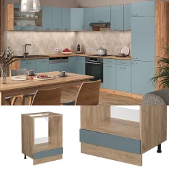 Vicco Meuble pour four Bleu-gris 60cm sans PT