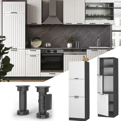 Vicco Meuble pour four Blanc campagne 60cm