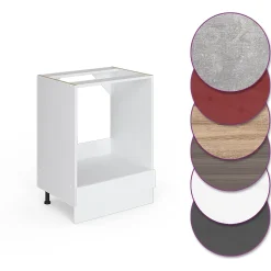 Vicco Meuble pour four Blanc Haute brillance 60cm sans PT