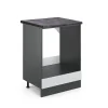 Vicco Meuble pour four Blanc Haute brillance 60cm , PT Anthracite