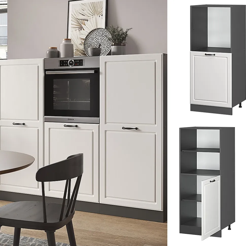 Vicco Meuble pour four Blanc campagne 60cm