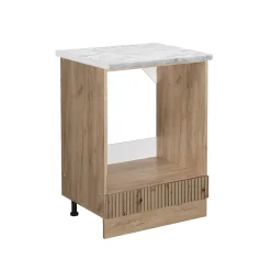 Vicco Meuble pour four Chêne Artisan 60cm PT Marbre