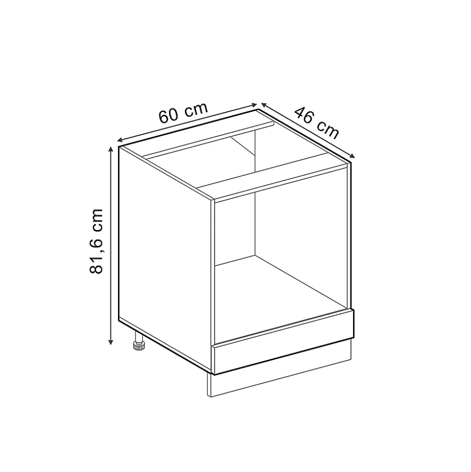 Vicco Meuble pour four Chêne Artisan 60cm PT Marbre