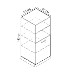 Vicco Meuble pour four Chêne de force doré 60cm