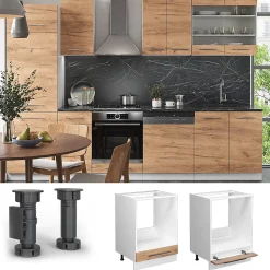 Vicco Meuble pour four Chêne de force doré 60cm sans PT