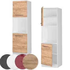 Vicco Meuble pour four Chêne de force doré 60cm avec étagères ouvertes