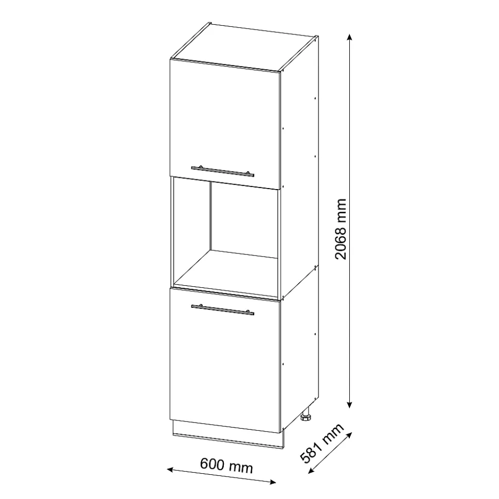 Vicco Meuble pour four Chêne de force doré 60cm ouvert