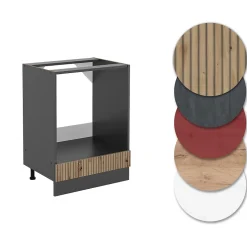 Vicco Meuble pour four Chêne Artisan 60cm , PT Anthracite