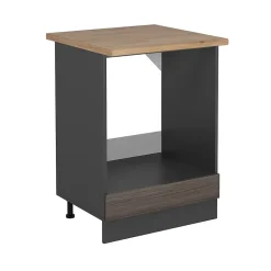 Vicco Meuble pour four Gris noble 60cm , PT Chêne