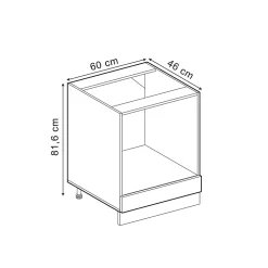 Vicco Meuble pour four Gris noble 60cm , PT Anthracite