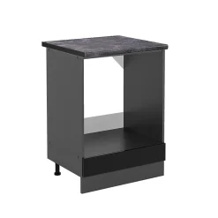 Vicco Meuble pour four Noir Haute brillance 60cm , PT Anthracite