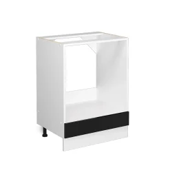 Vicco Meuble pour four Noir Haute brillance 60cm sans PT