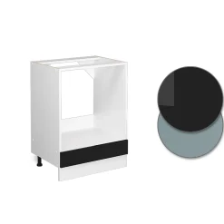 Vicco Meuble pour four Noir Haute brillance 60cm sans PT