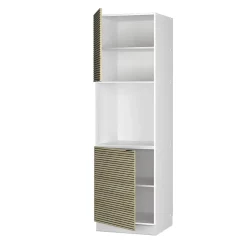 Vicco Meuble pour four Panneau en chêne 60cm avec étagères ouvertes