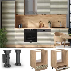 Vicco Meuble pour four Panneau en chêne 60cm sans plan de travail