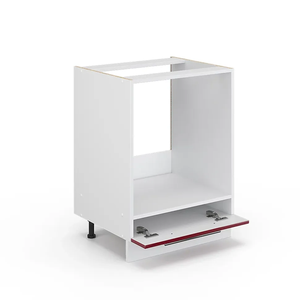 Vicco Meuble pour four Rouge bordeaux Haute brillance 60cm , PT Anthracite