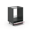 Vicco Meuble pour four Rouge bordeaux Haute brillance 60cm sans PT