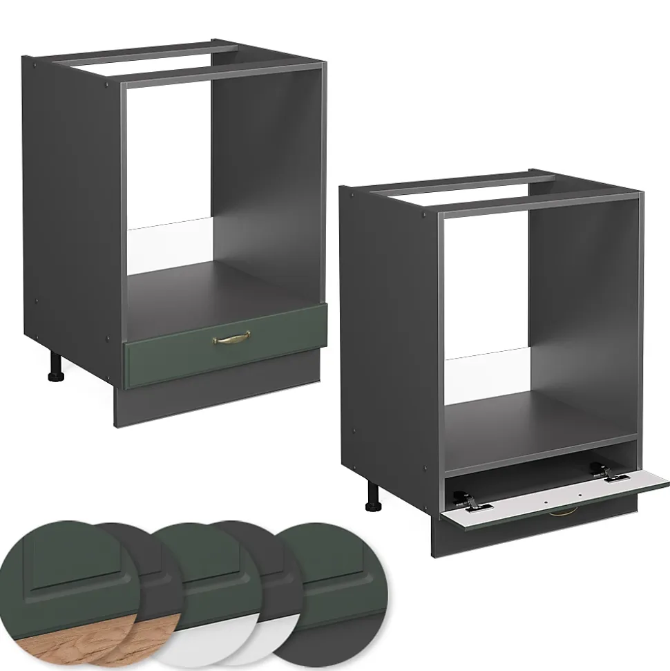 Vicco Meuble pour four Vert Or Campagne 60cm , PT Marbre