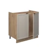 Vicco Meuble sous évier GrisBeige 80cm , PT Marbre