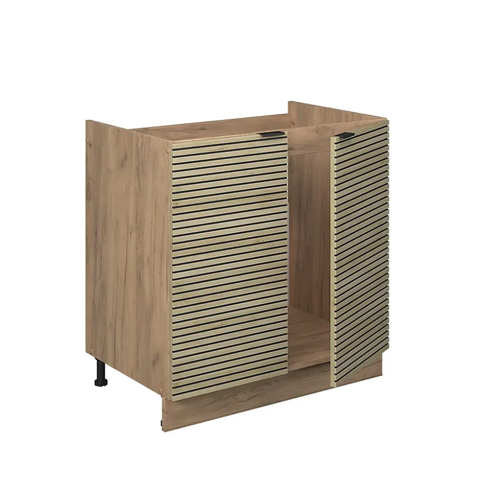 Vicco Meuble sous évier Panneau en chêne 80cm , PT Anthracite