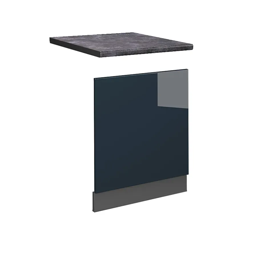 Vicco panneau de lave-vaisselle Bleu foncé brillant 60cm , PT Anthracite