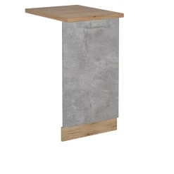 Vicco Panneau de lave-vaisselle Béton 45cm , PT Chêne