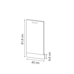 Vicco Panneau de lave-vaisselle Sonoma 45cm , PT Marbre