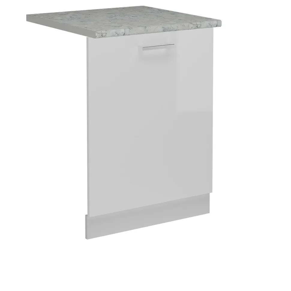 Vicco Panneau de lave-vaisselle Blanc Haute brillance 60cm , PT Marbre