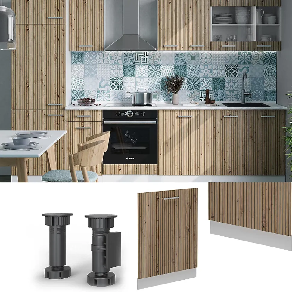 Vicco Panneau de lave-vaisselle Chêne Artisan 60cm , PT Anthracite