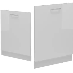 Vicco Panneau de lave-vaisselle Blanc Haute brillance 60cm , PT Chêne