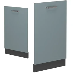 Vicco Panneau de lave-vaisselle Bleu-gris 45cm , PT Chêne