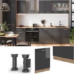 Vicco Panneau de lave-vaisselle Anthracite Haute brillance 60cm , PT Anthracite