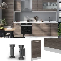 Vicco Panneau de lave-vaisselle Gris noble 45cm , PT Anthracite