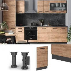 Vicco Panneau de lave-vaisselle Chêne de force doré 45cm , PT Chêne